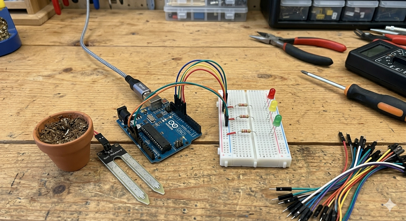 Soil Moisture LED Indicator